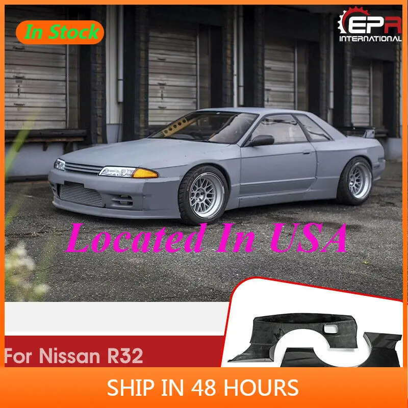 EPR For Nissan R32 Skyline GTR ROB Style JAP FRP Fiber Unpainted Rear Over Fender + Extension Exterior Body Kits(4PCs)