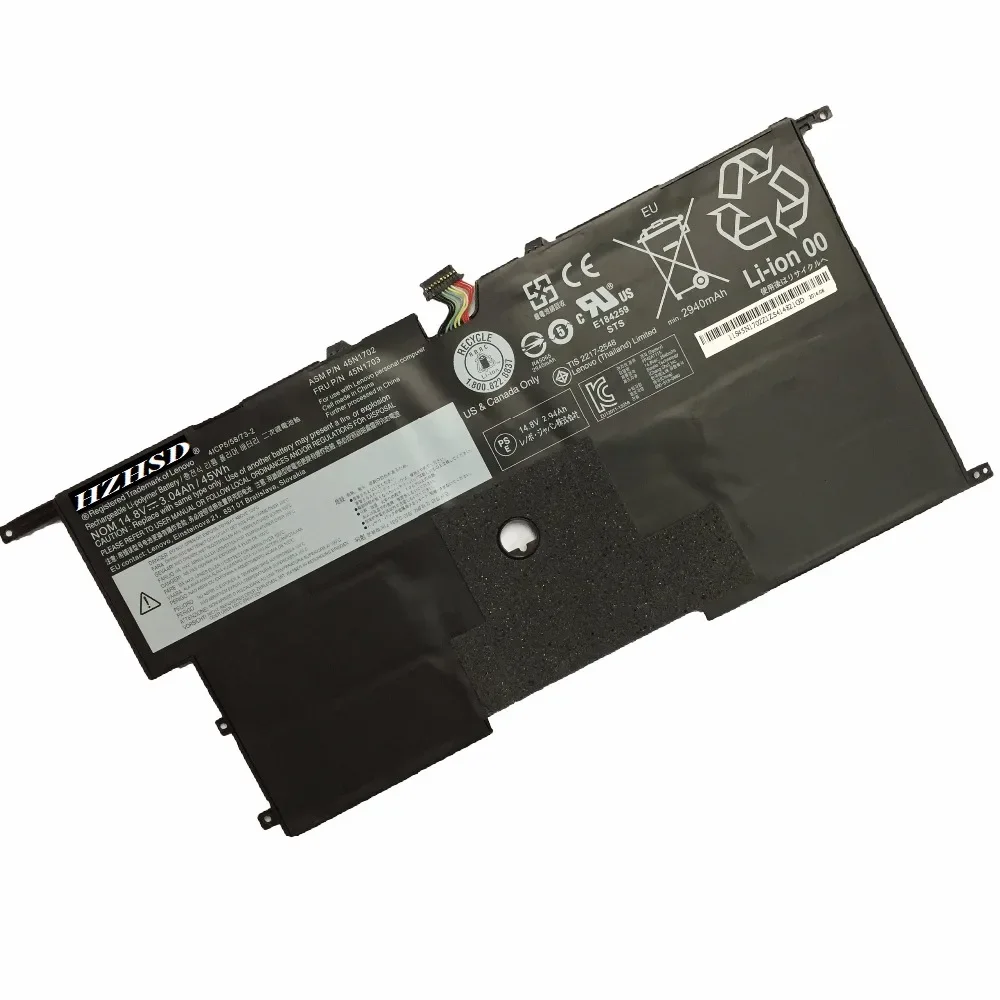 14.8V 45wh Original X1 Laptop Battery 45N1700 45N1701 45N1702 45N1703 For Lenovo ThinkPad X1 Carbon Gen 2 2015 20A7 20A8 00HW002