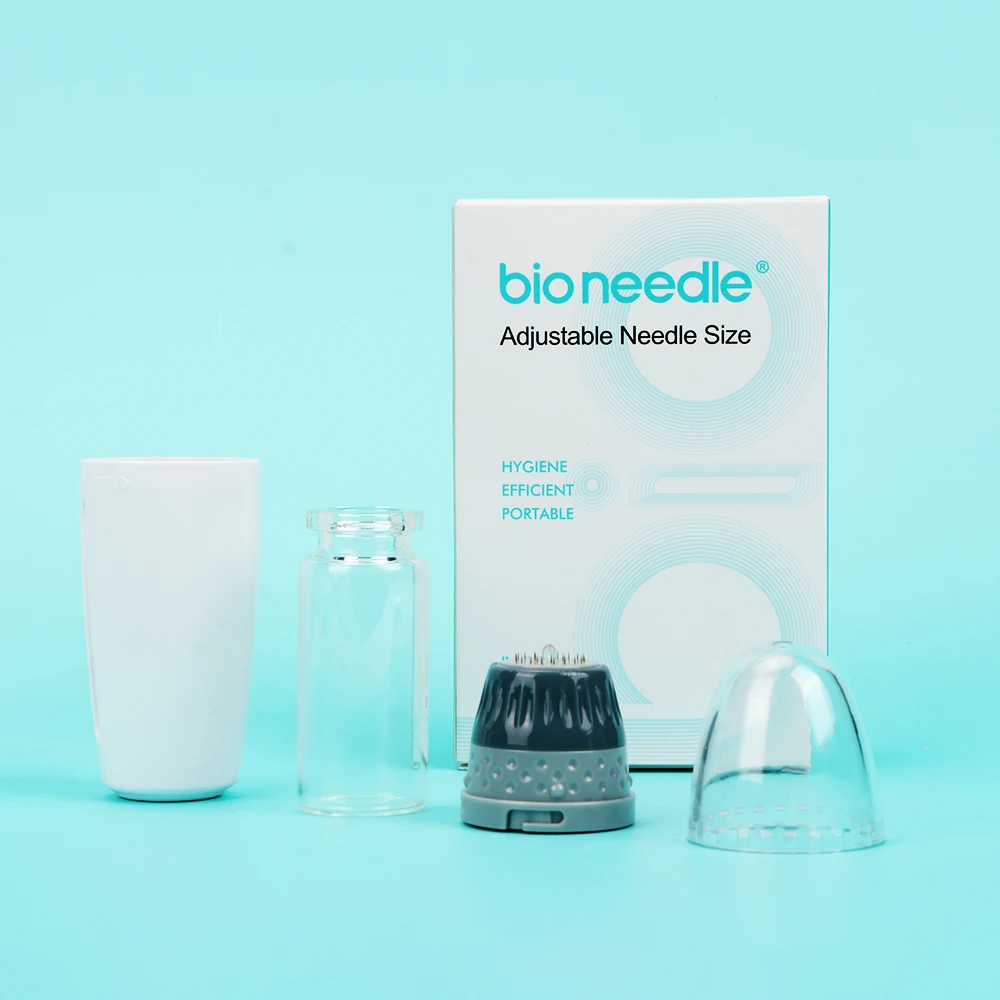 Bio Needle H24 sello Derma para Barba, microaguja ajustable, tamaño de aguja para tratamiento de crecimiento del cabello