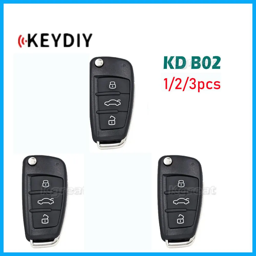 

1/2/3pcs KEYDIY KD B02 Universal Remote Key B Series Remote Car Key for Audi A6 Style Car Key for KD900 KD900+ URG200 KD-X2 Mini