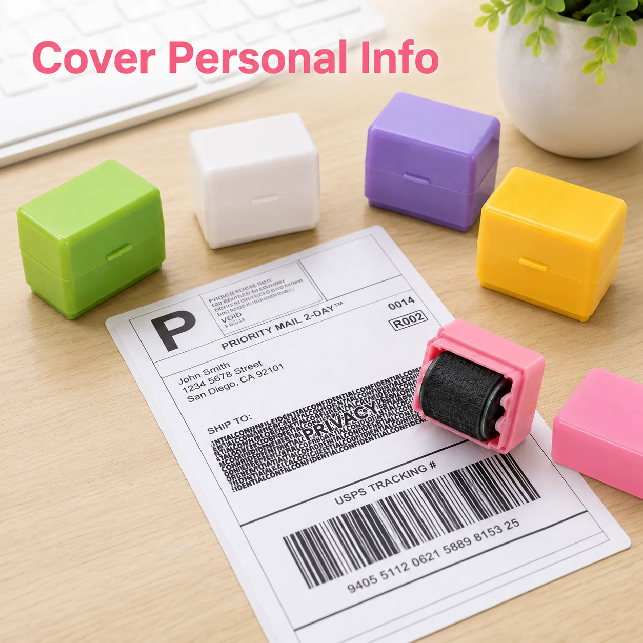 1PC Theft Protection Roller Stamp for Privacy Confidential Data Guard Your Security Stamp Roller Privacy Seal Roller