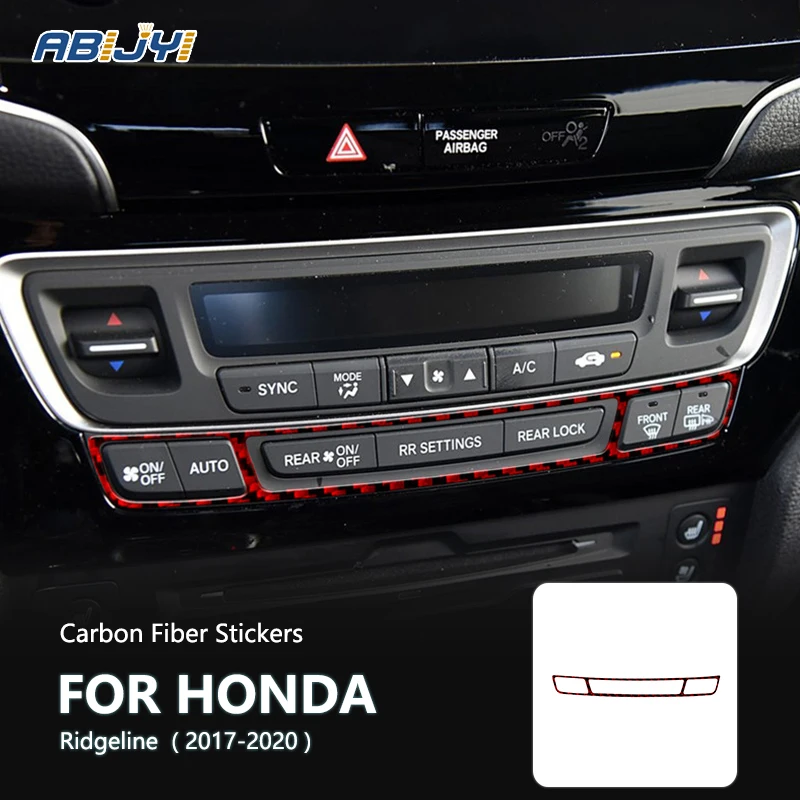 

Carbon Fiber Air Conditioner Lower Frame Stickers Decorative For Honda Ridgeline 2017 2018 2019 2020 Car Interior Accessories