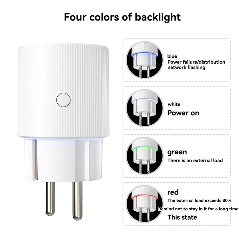 Smart Plug WiFi Socket 16A Power Monitor Timing Function Tuya APP Control for Assistant EU Plug-ELEC