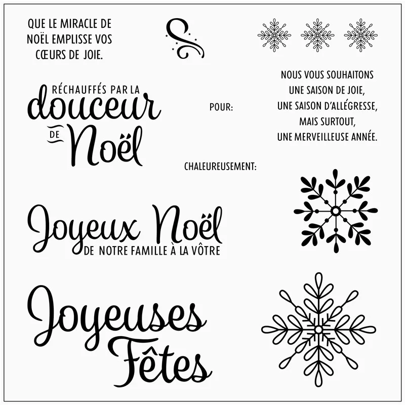 CustomFrench Words Rubber Silicone Clear Stamps, Scrapbooking Tampons, Transparents Seal, Background Stamp, Card Making, DIY