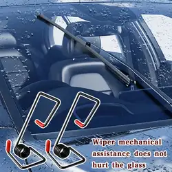 2PCS Windshield Wiper Arm Pressure Spring Booster Wiper Arms Alloy Rubber Windscreen Wipers Spring Auto Replaceable Parts Tool