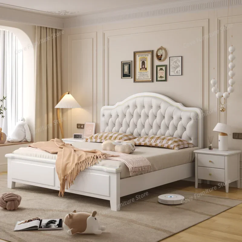 

European Style Double Bed Frame Drawers Luxury Elegant Twin Storage Bed Frame Queen Size Modern Cama Moderno Lujo Home Furniture
