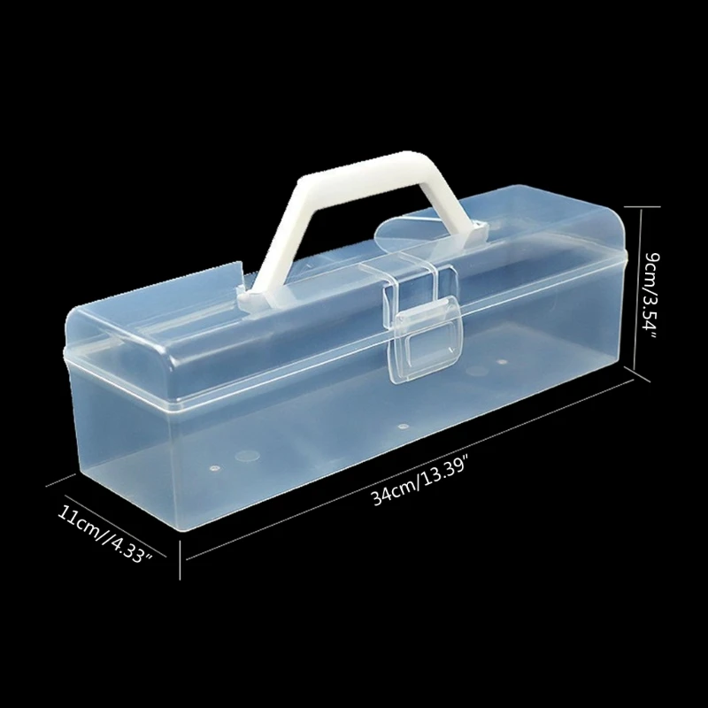 Storage Container Plastic Storage Case for Tools and Art Supplies Hand Tools and Accessories Clear Lid and Top Handle Dropsale