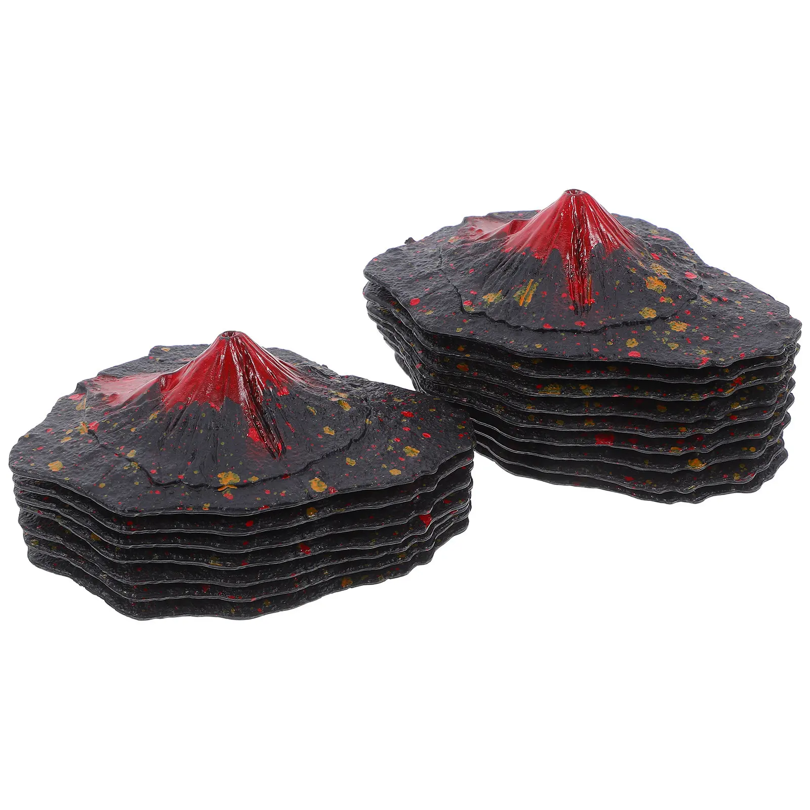 

16Pcs Volcano Simulation Statue Plastic Miniature 3.5cm Micro Landscape Decoration for Geography Teaching Aquarium Bonsai
