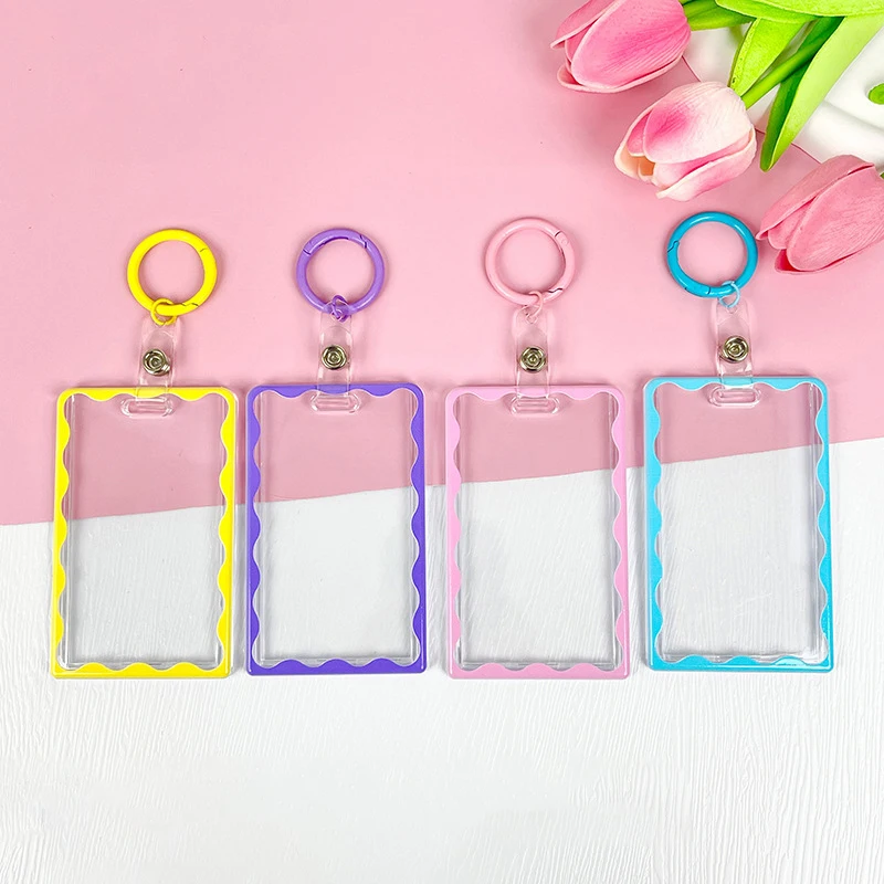 Cartoon Photocard Holder Keychain Kpop Idol Photo Sleeve ID Card