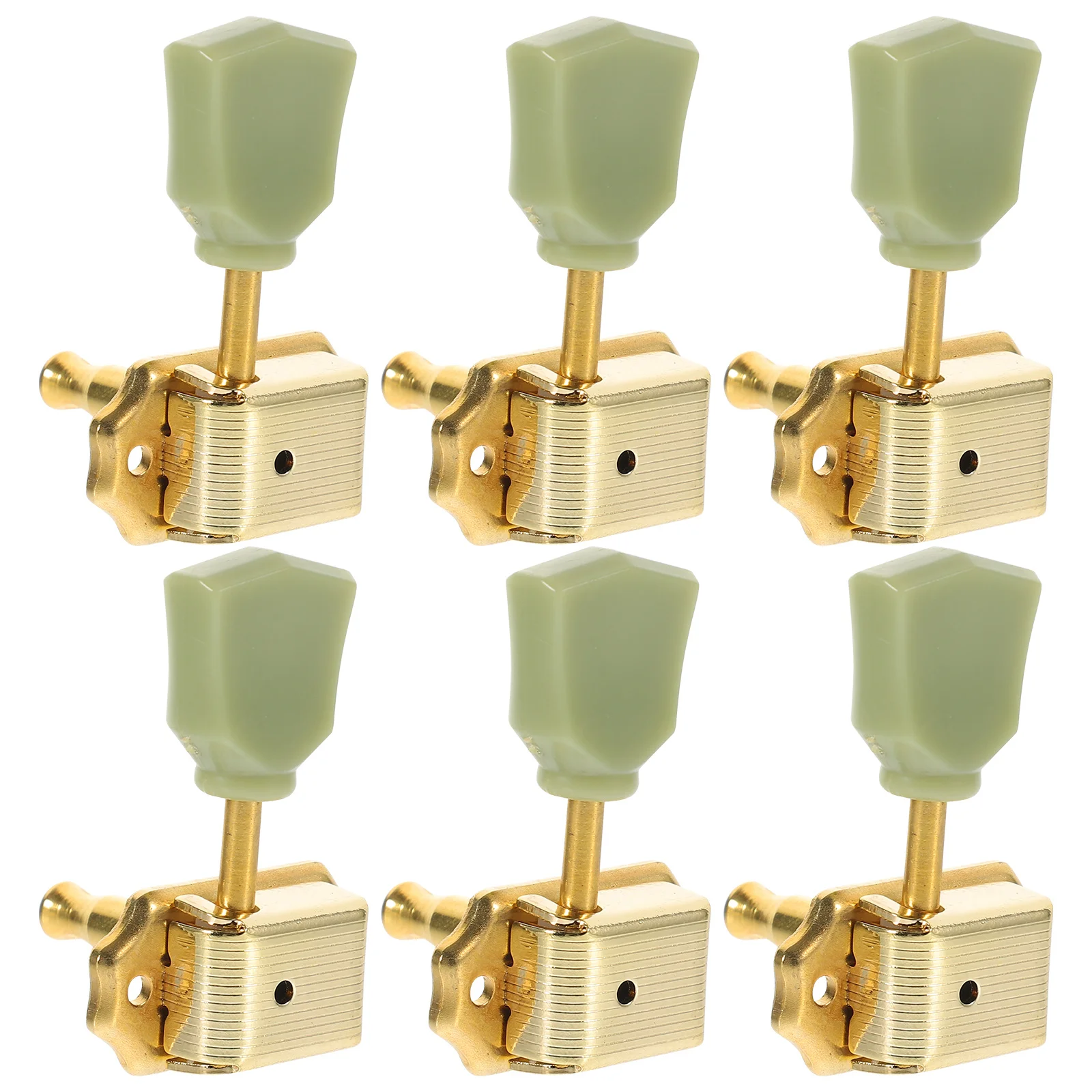 

6Pcs Guitar String Tuning Pegs Metal Jade Locking Tuners Electric Acoustic Guitar Accessories Locking Tuners Instrument Tuner