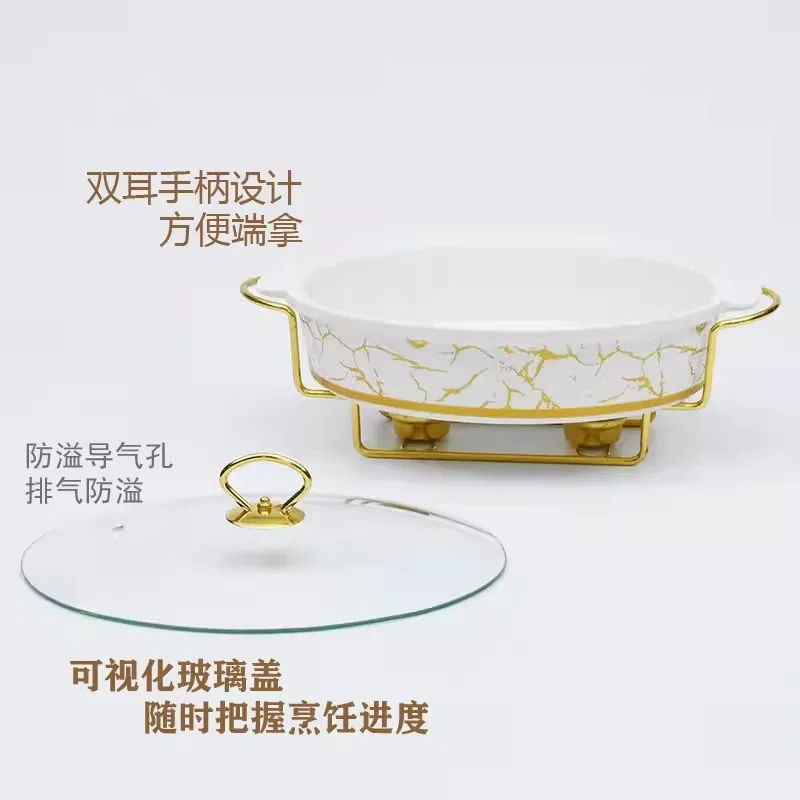 Ceramic heating dry soup pot hotel thermal insulation tableware household alcohol stove