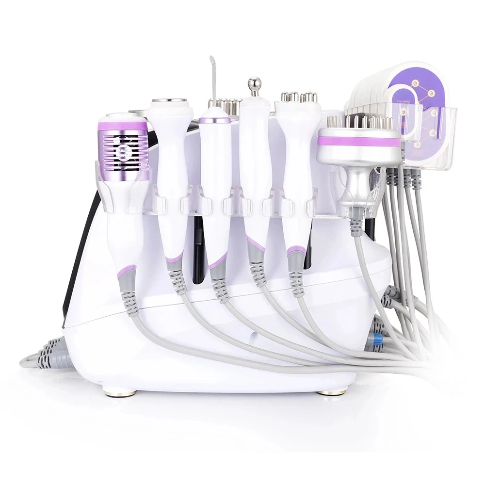 Máquina de belleza adelgazante 10 en 1, máquina de cavitación ultrasónica 30K, adelgazamiento, vacío RF, martillo caliente y frío, nueva tecnología