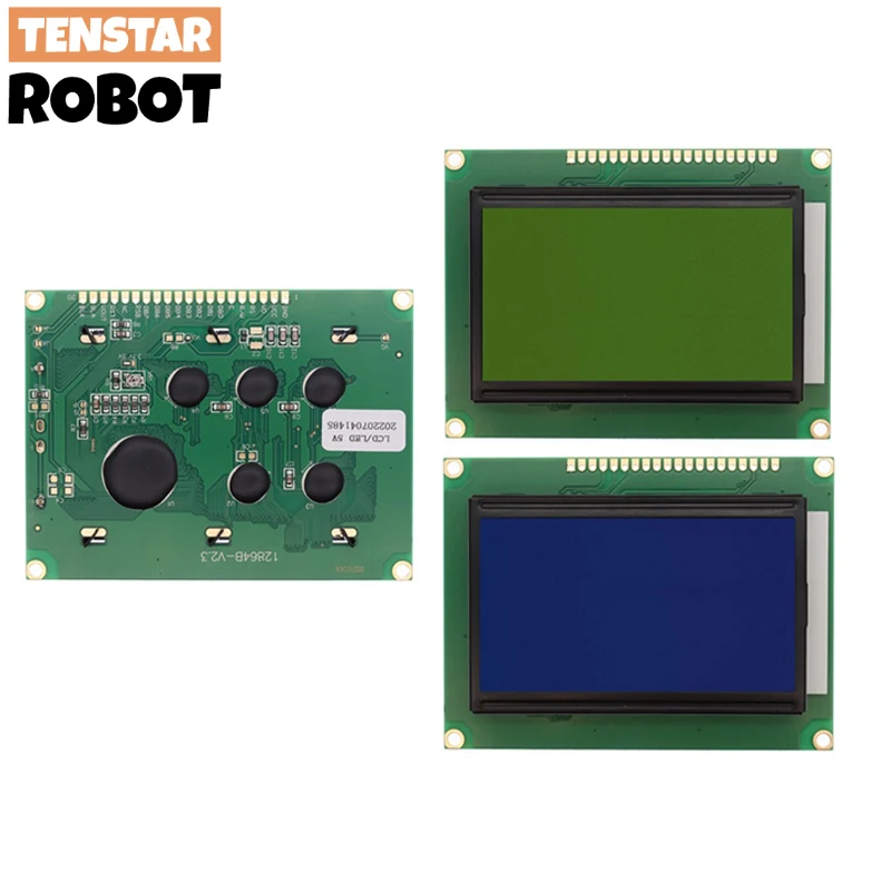 128*64 DOTS LCD module 5V blue screen 12864 LCD with backlight ST7920 Parallel port LCD12864