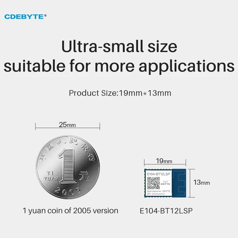 TLSR8258 Chip SIG Mesh Networking Module UART SMD E104-BT12LSP Ultra Small 19*13mm 10dBm 24MHz PCB FIFO 60 Byte Module