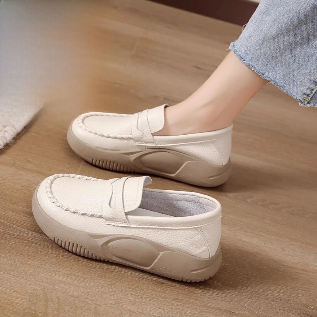 

Comfortable Sporty Flat Shoes for Women Spring Autumn Thick Bottom Nurse Shoes Stand Long Time Not Tired Soft Bottom Work Shoes