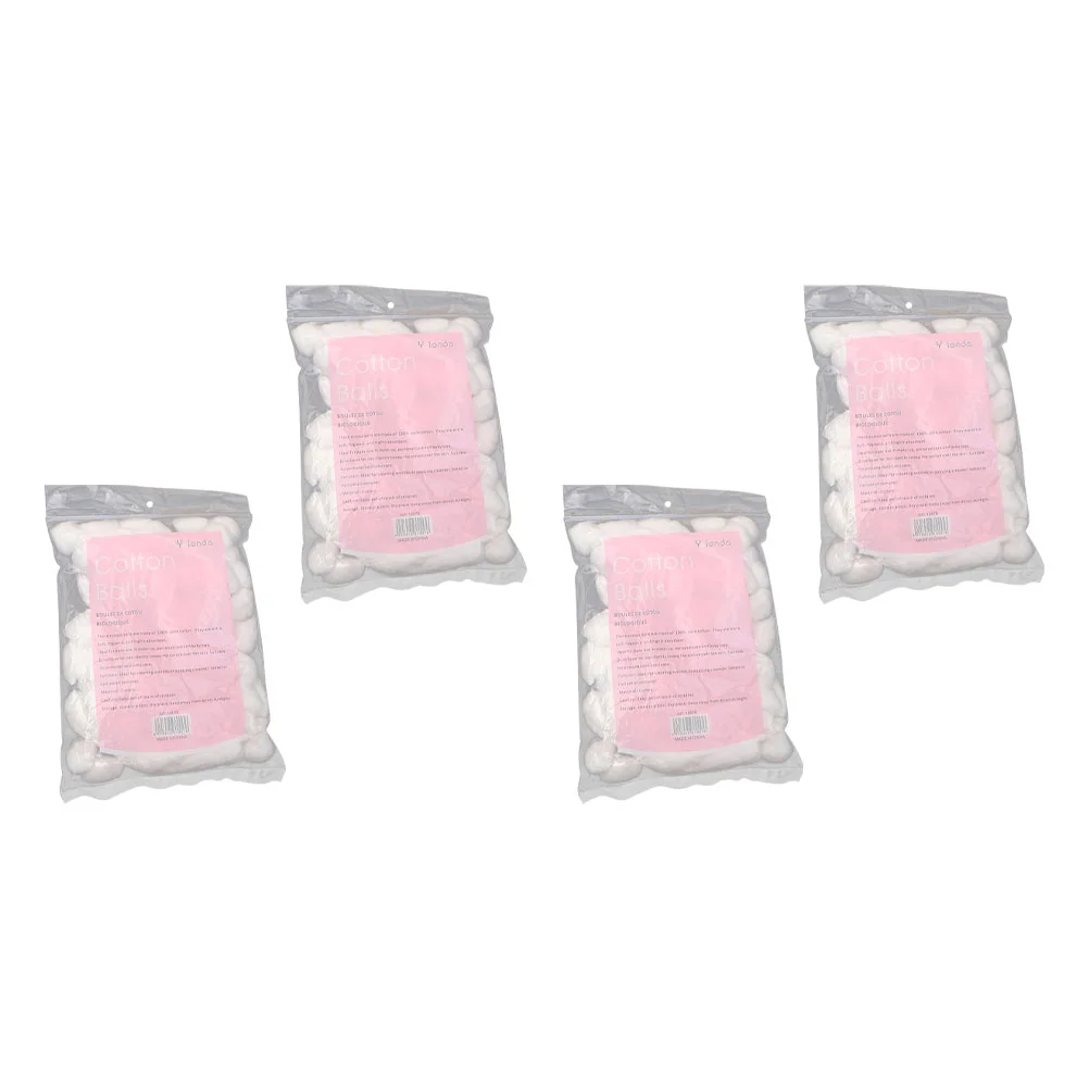 400 Pcs Makeup Remover Absorbent Cotton Balls First Aid Accessories Non Medical for Tattoos Care Pure Sterilized Supplies