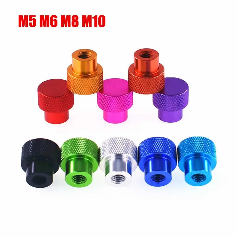 

M5 M6 M8 M10 Blind Hole Aluminum Alloy Thumb Nuts Frame Hand Tighten Nut Step Knurled Thumb Nut For FPV RC Models