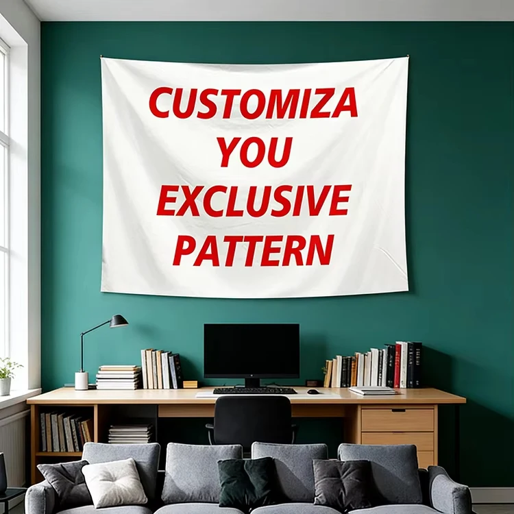 Personalized Custom Tapestry Customizable Photo Home Decor Bedroom Banner Wedding Posters Oversized Birthday Party Backdrop
