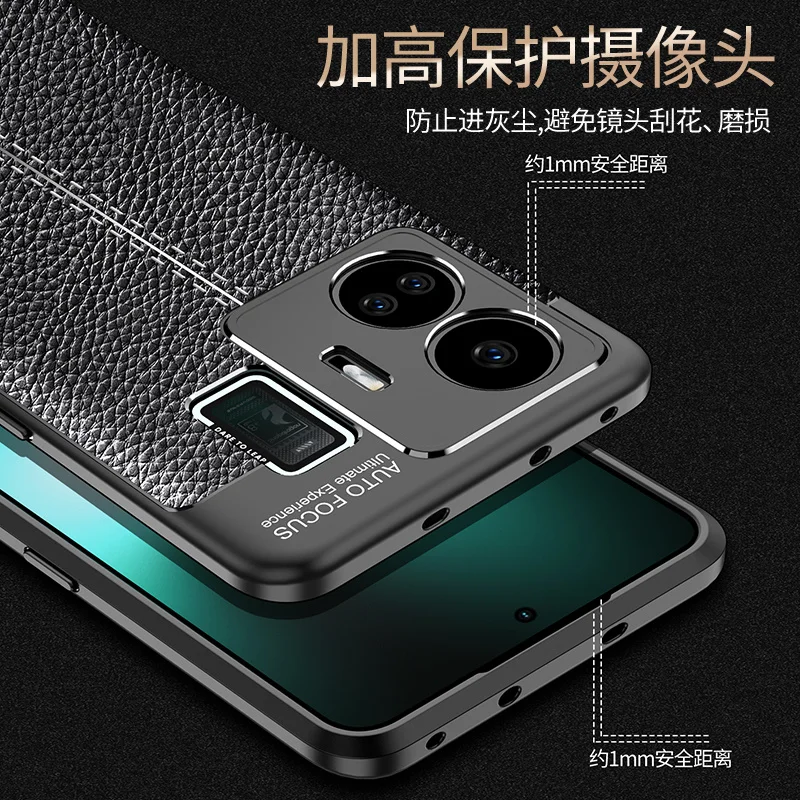 For Cover OPPO Realme GT Neo 5 Case OPPO Realme GT Neo 5 Capas Shockproof Soft TPU Leather Fundas Realme GT Neo 2 3 3T 5 Cover