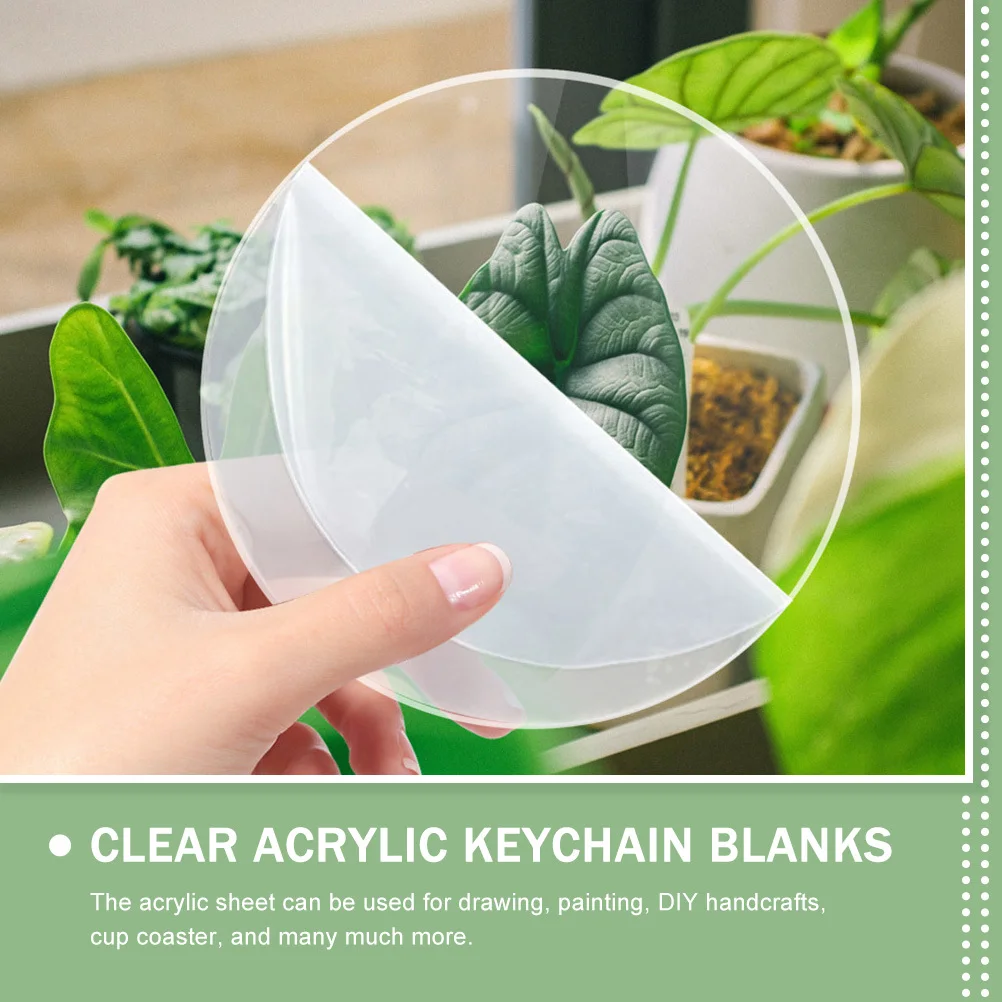 

20pcs Round Acrylic Sheet Clear Transparent Diy Craft For Art Projects Handmade Models Tabletop Decor Acrylic