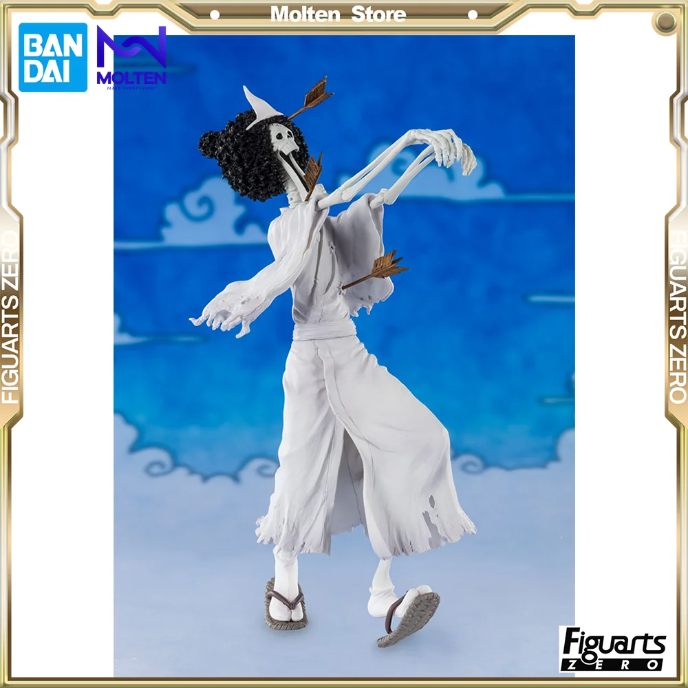 BANDAI Original Figuarts ZERO Wano country Brook Honekichi One Piece Anime Action PVC Figure Complete Model