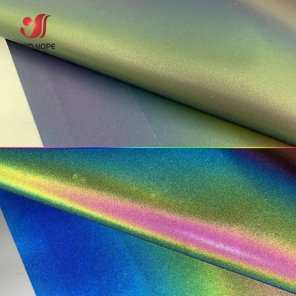 Reflective Rainbow Heat Transfer Vinyl Film Iron on T-shirts HTV Printing Signs for Fabric Textile Hat Decoration DIY For Cut