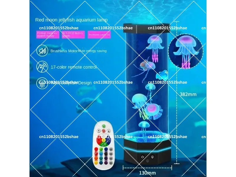 LED Projection Jellyfish Lamp, Creative Gift for Bedroom, Small Night Light with Ambience Decoration
