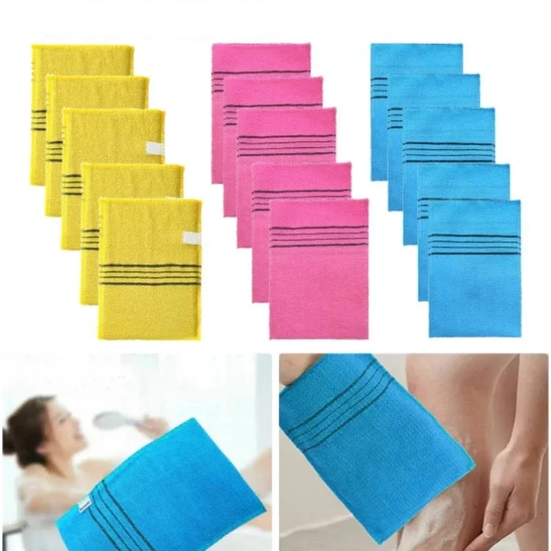 5\\1Pcs Exfoliating Bath Washcloth Body Scrub Shower Towel Peeling Glove Mitt Bath Brushes Scrub Mitt Cleaning Bathing Towels