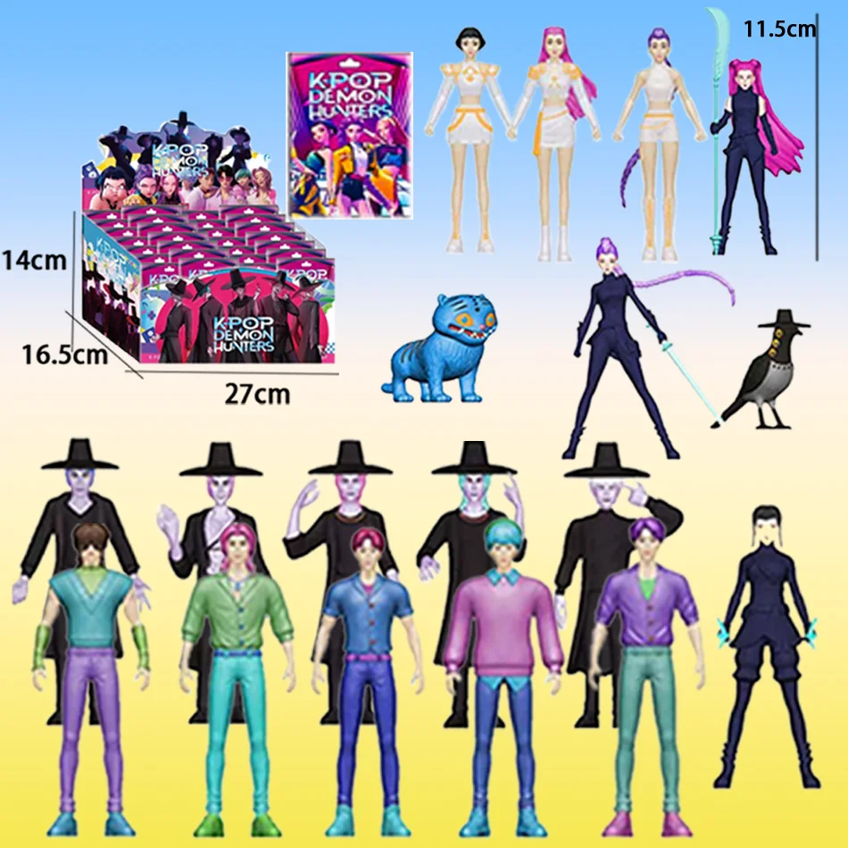 ฟิกเกอร์อนิเมะเคป๊อป นักล่าปีศาจ ปี 2025 แบบกล่องสุ่ม ของสะสมการ์ตูน ของตกแต่งโต๊ะเกมมิ่ง ของเล่นเด็ก ของขวัญ