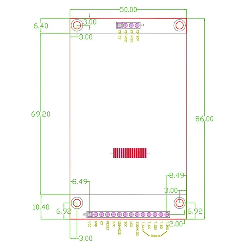 SPI TFT LCD 디스플레이 모듈, SPI 직렬 포트 51 드라이브, ILI9341V LCD 직렬 포트 모듈, STM32, 2.8 인치, 240X320, 2 개