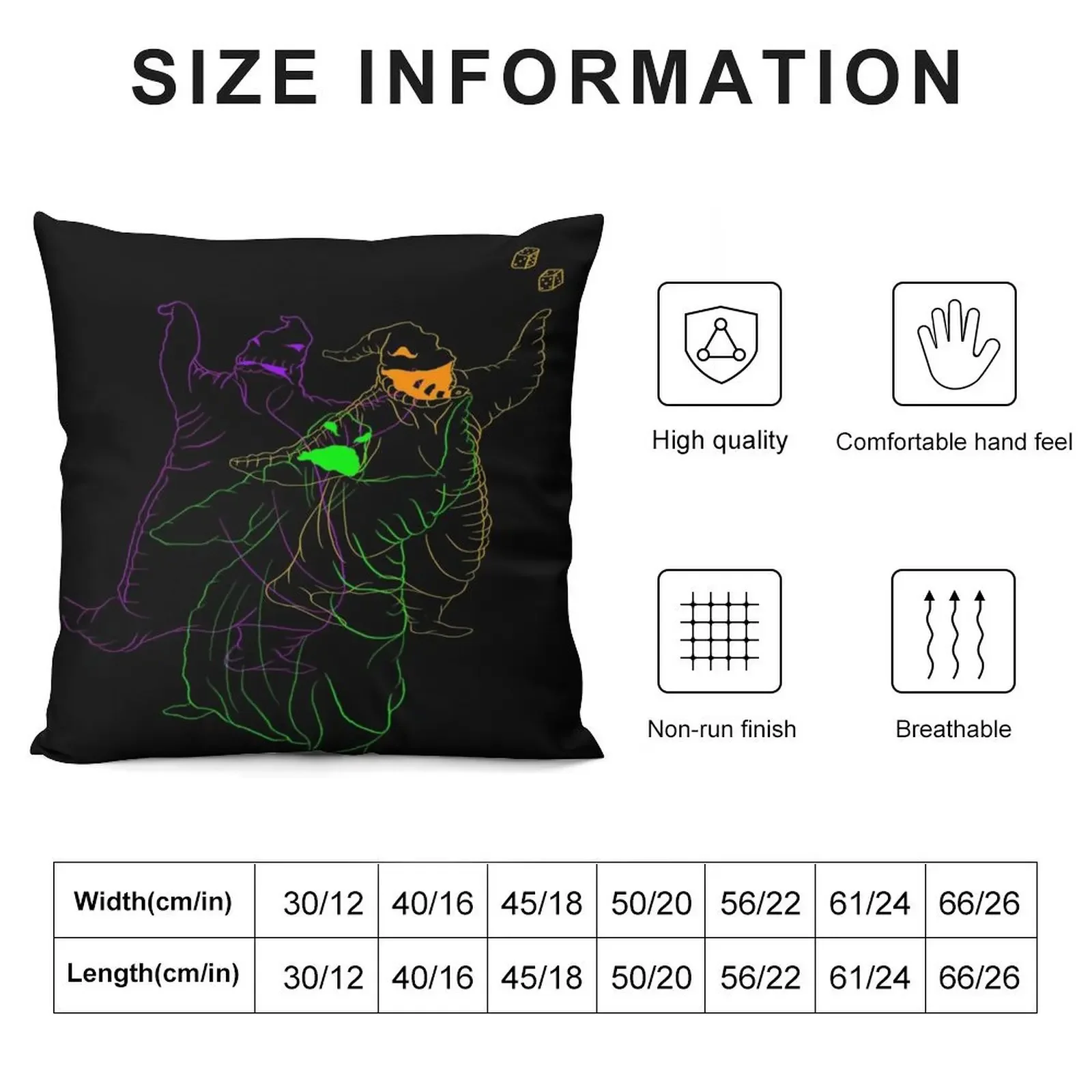 Oogie Boogie Throw Pillow Marble Cushion Cover Decorative pillowcase autumn pillowcase Cushion Cover Luxury pillow