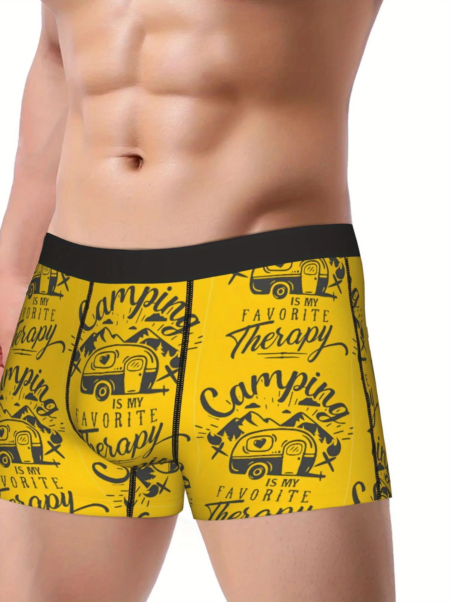 Happy Camper Men Underwear Printed Boxer Briefs