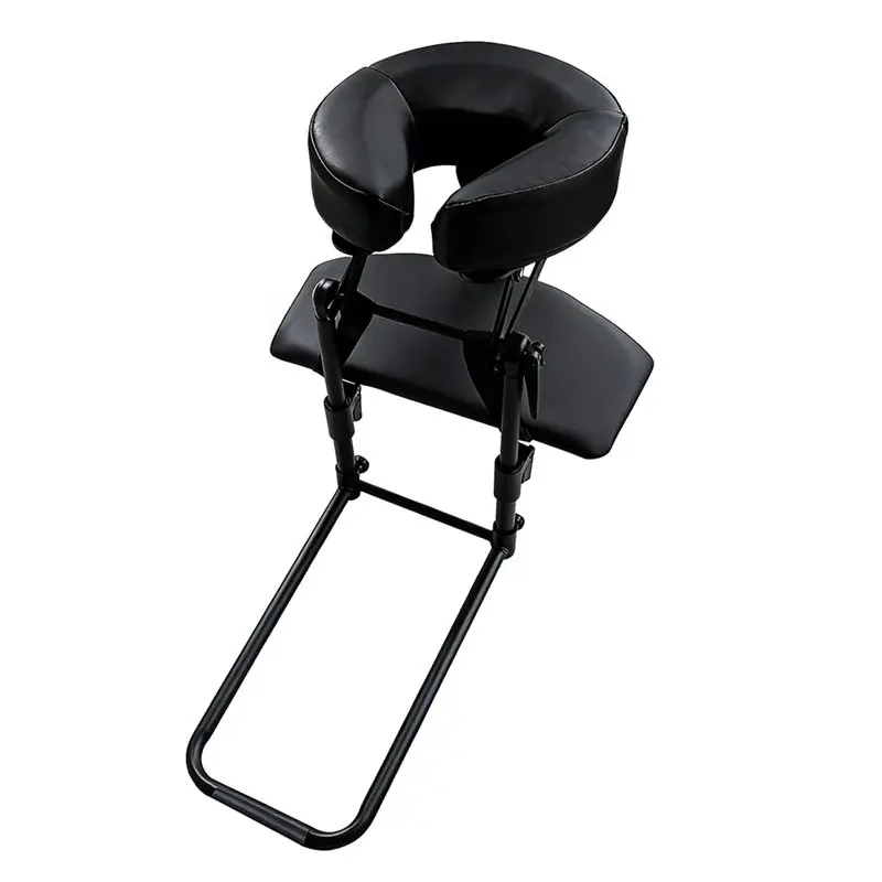 ABIT Home Use Portable Massage Headrest For Bed, Table Face Cradle Kit For Sleeping Mattress Black With Armrest