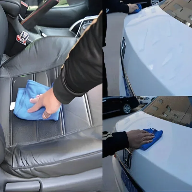 Car Wash Blue Drying ClothTowel Household Cleaning Cloths AutoDetailing Polishing Cloth Home CleanTools Universal 28x28cm