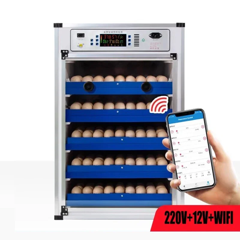 340 Chicken Egg Incubator Wi-Fi Remote Control 98% Hatching Rate 220V AC+12V DC Automatic Water Inlet New