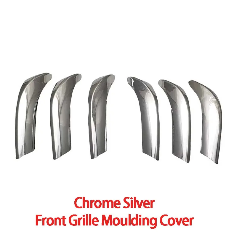 

Abs Chrome Silver Front Grille Moulding Cover Trim For Toyota Land Cruiser Prado Fj150 2010 - 2013 Car Accessories Exterior