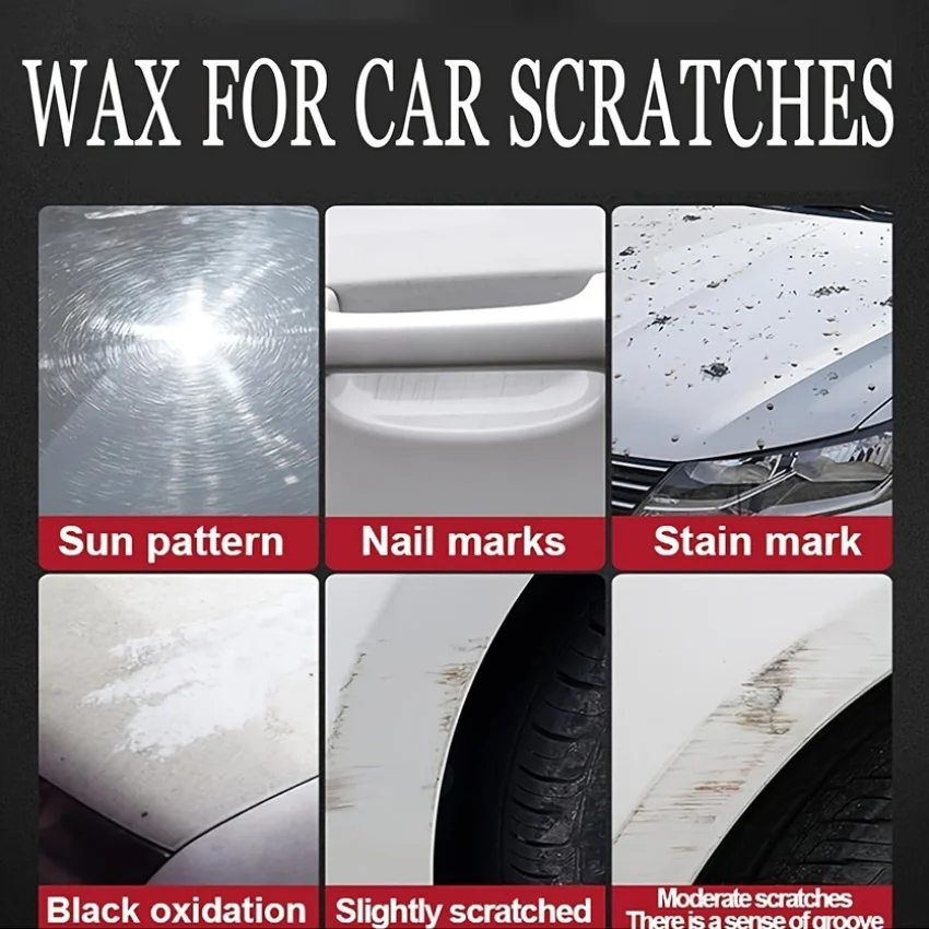 Car Scratch Repair Kit - Paint Repair, Polishing and Polishing, Contains Anti-Scratch Wax and Sponge