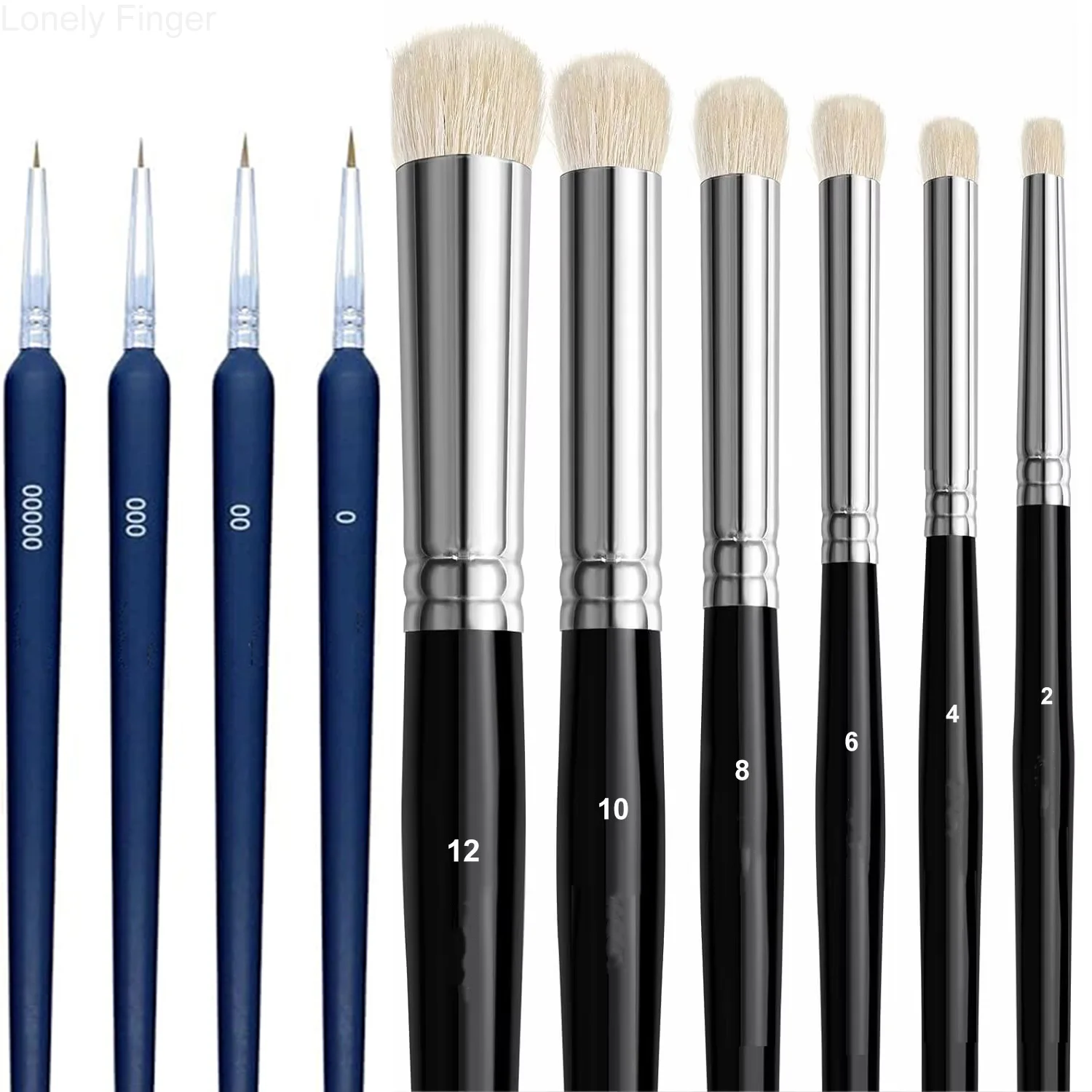 Dry Brush Miniature Painting, Drybrush Set for Miniature Model Paint,Hobby Detail Paint Brushes Stencil Brush