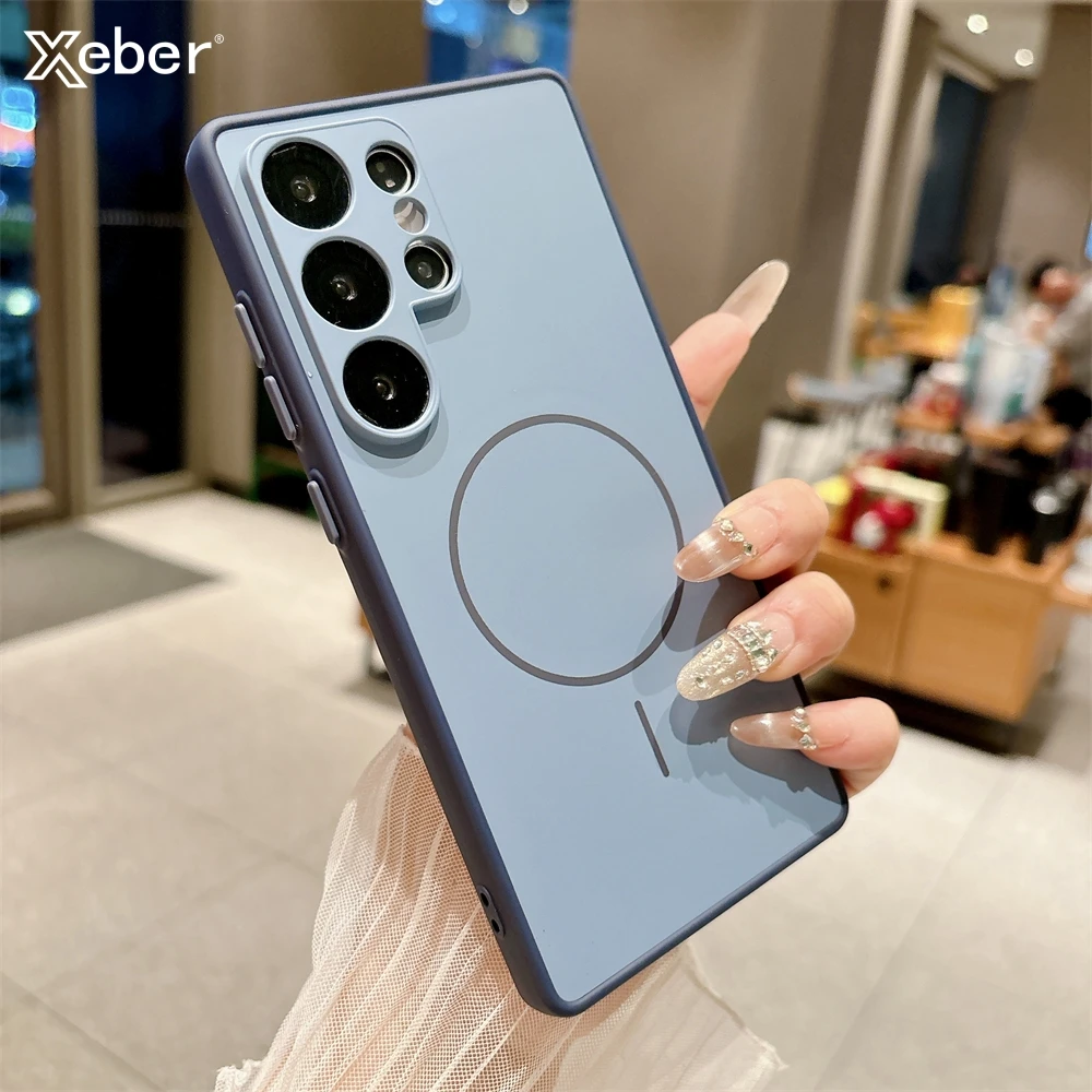 Matte Magnetic Case For Samsung Galaxy S26 Ultra S25 Edge S24 S23 FE Plus A37 A17 A07 A36 A26 Wireless Charging Skin Feel Cover