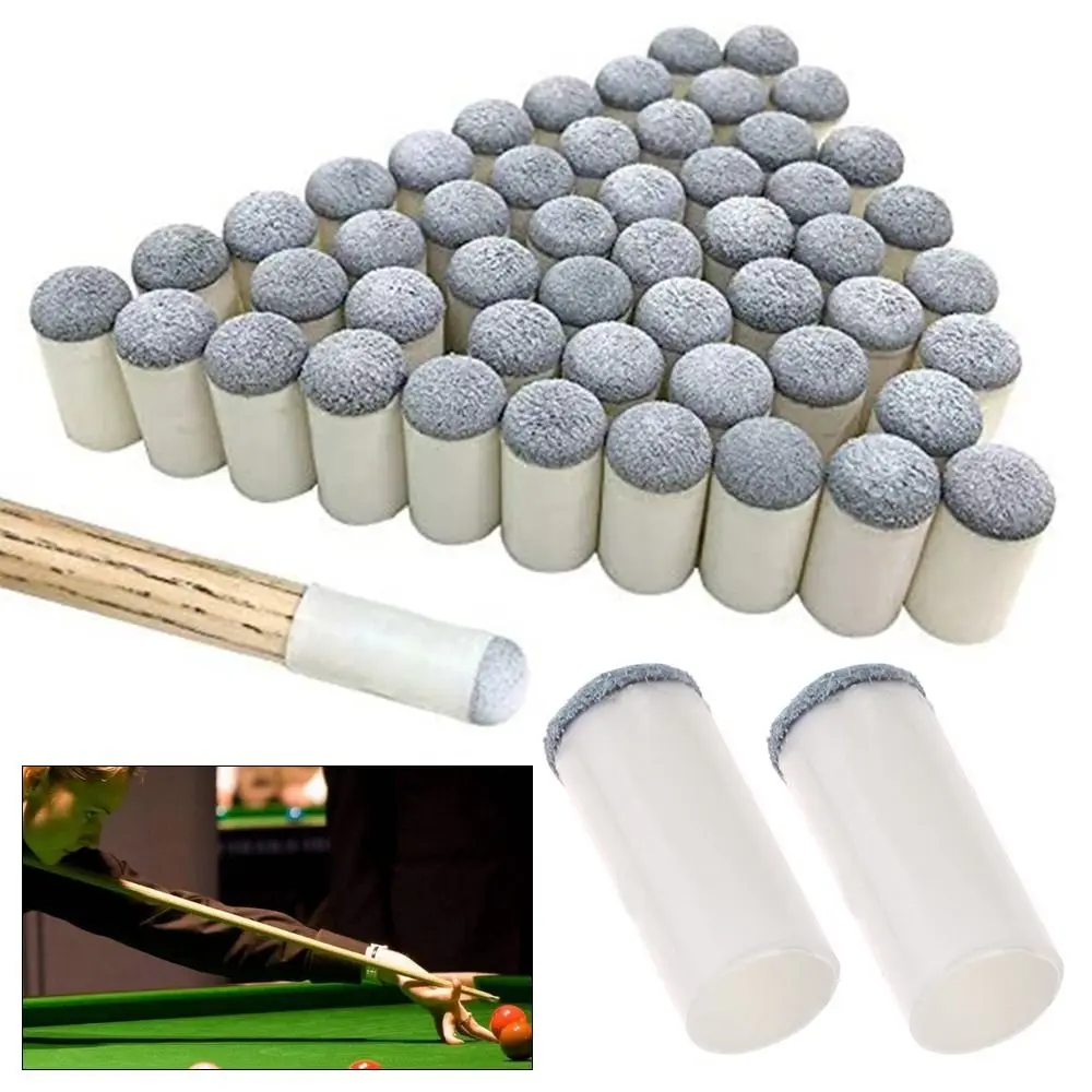 10Pcs/pack Slip-on Billiards Cue Tips 9/10/11/12/13mm Replacement Cover Tip Protector Plastic Snooker Accessories Pool Cue Stick