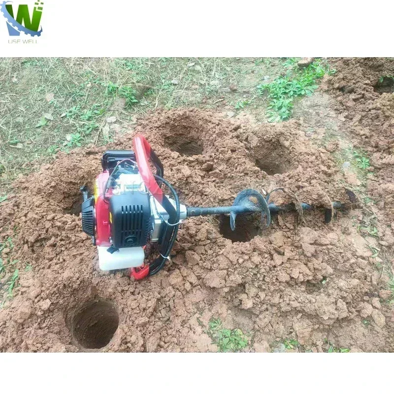 Petrol tree planting digging machines portable farm post hole digger soil land drilling excavator machine