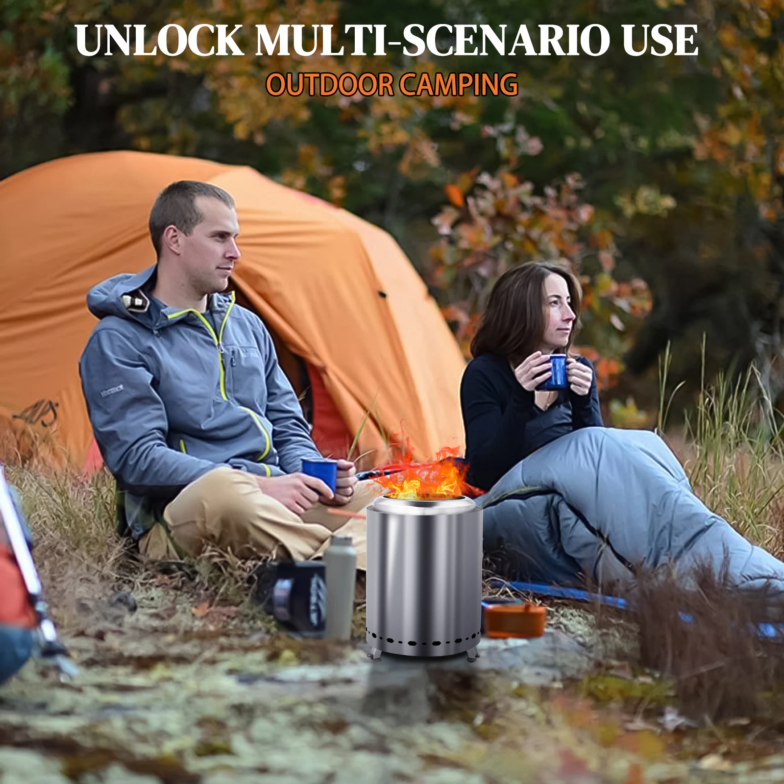 

7.1*7.1*9.7in smokeless fire pit Portable and Durable Creating a cozy atmosphere Sturdy construction