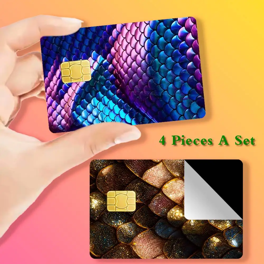 

Dragon Scale Card Stickers Cover Film Sticker for Debit Credit Bank Card Waterproof