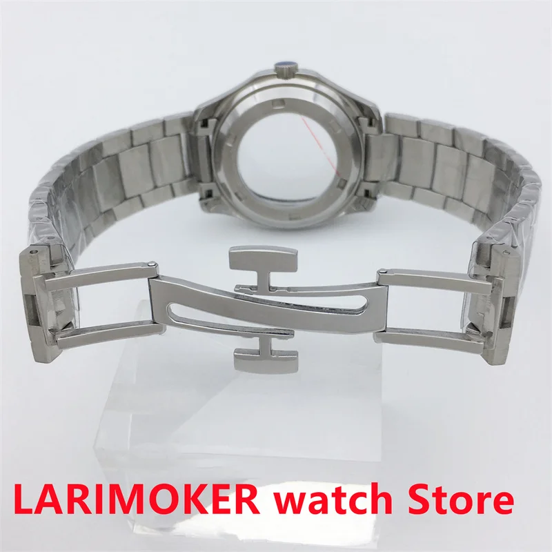 Bliger 40mm nautilus caixa quadrada de aço inoxidável vidro de safira caber nh35a nh36a pt5000 movimento vidro volta capa nova tira de aço