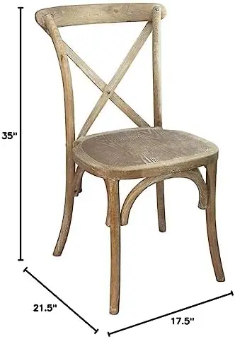 Natural with White Grain X-Back Chair