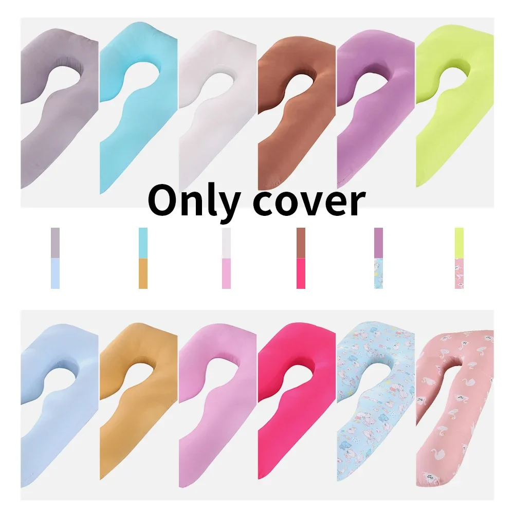 Replacement Cover for Maternity Pregnancy Pillow Cover Removable Cover Case Full Body Pillow Only Pillowcase Universal Fit