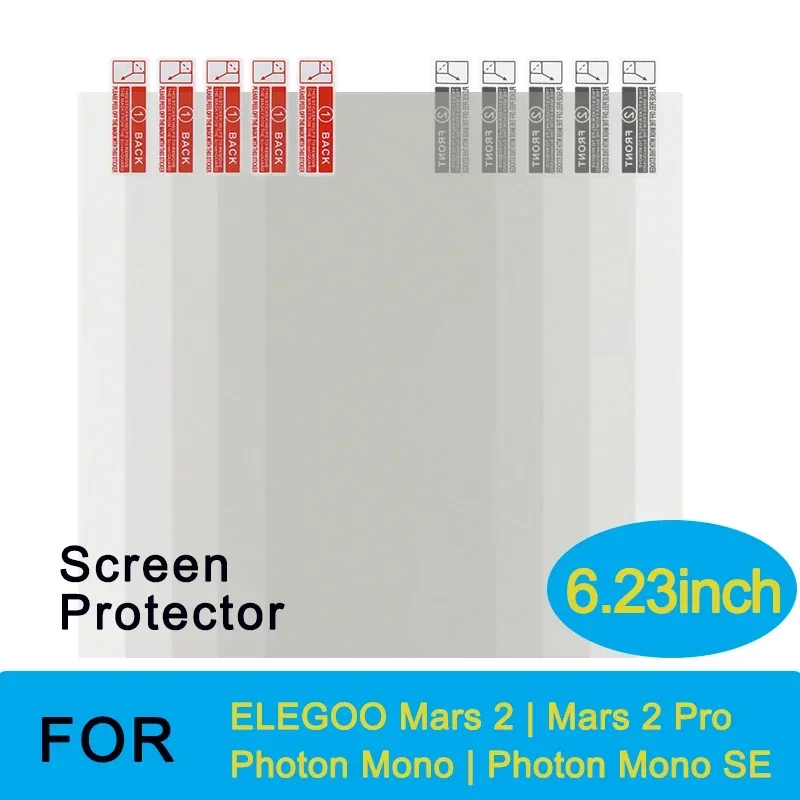 5/10PCS 3D Printer 6.23 Inch Screen Protector Film LCD Protective Film For Anycubic Photon Mono 2K 4K SE ELEGOO Mars 2 Pro