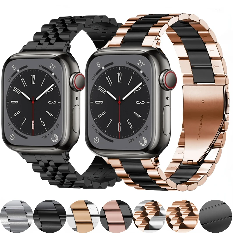 Metal Strap for Apple Watch 10 9 8 7 46mm 45mm 41mm Stainless Steel Bracelet Wristband for Ultra 49mm 6 5 4 SE 44mm 40mm 3 42mm