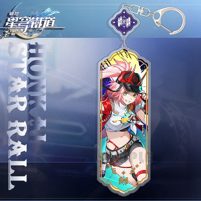 Erudition Star Rail Game Peripheral Gift Stickers 9cm acrylic Keychain Rappa Jade Argenti Serval Jing Yuan Himeko The Herta