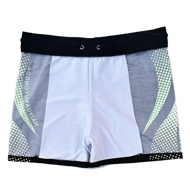 European Size Geometric Graphic And Letter Print Men's Swim Trunks With Drawstring, Quick Dry And Stretchable Shorts For Summer 6